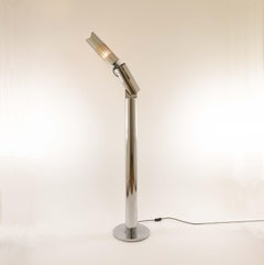 Lámpara de pie cromada, Modelo Cobra, de Gabriele D'ali para Francesconi, años 70