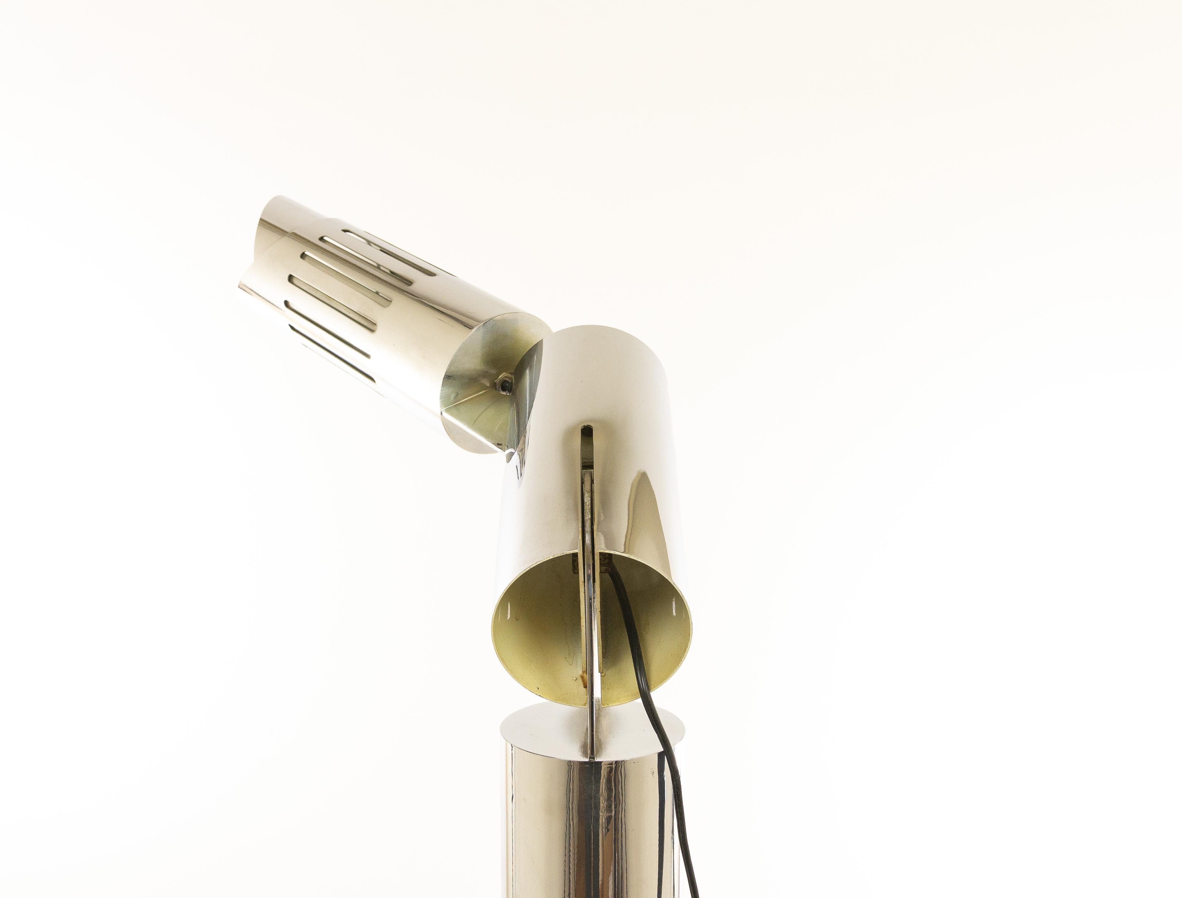 Late 20th Century Chrome Floor Lamp, Model Cobra, by Gabriele D'Ali for Francesconi, 1970s