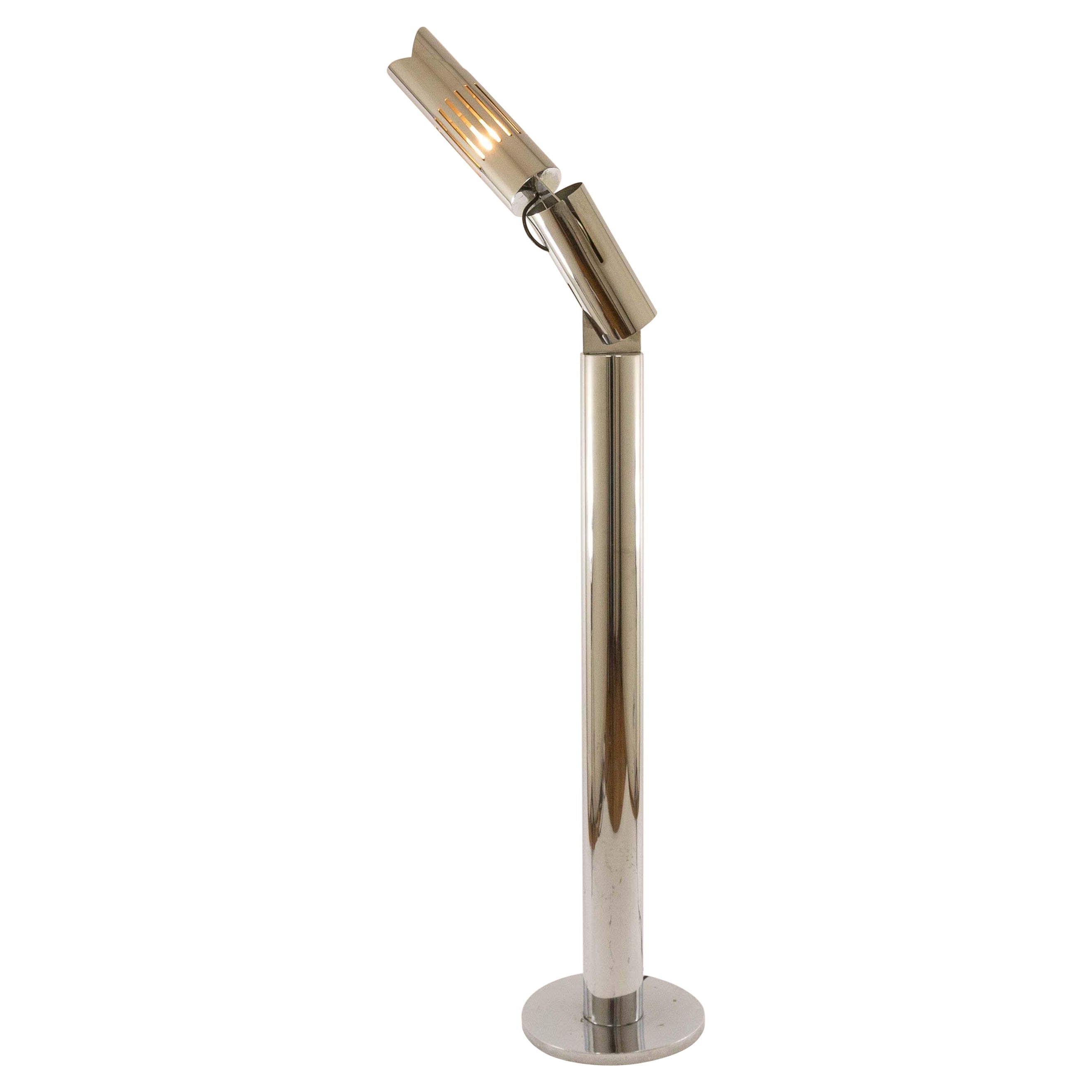 Chrome Floor Lamp, Model Cobra, by Gabriele D'Ali for Francesconi, 1970s