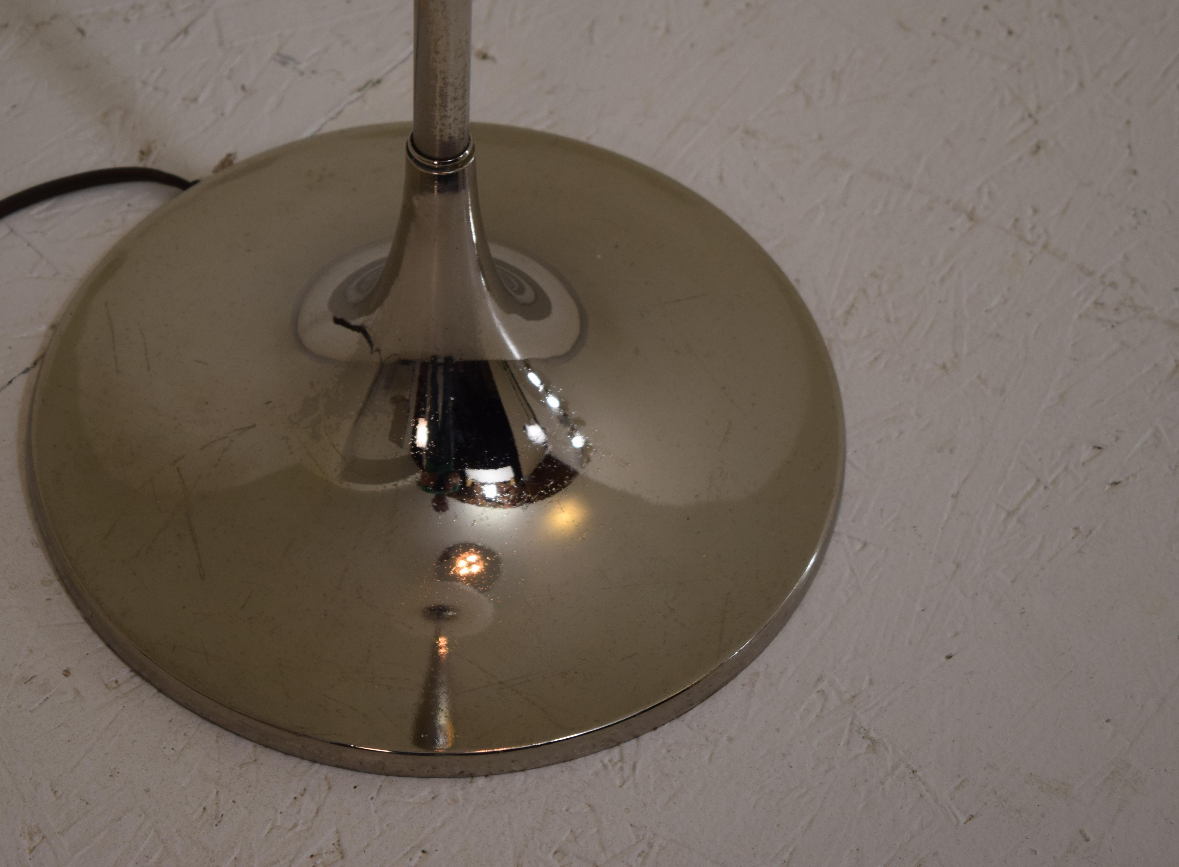 American Chrome Floor Lamp with mushroom shade by Laurel