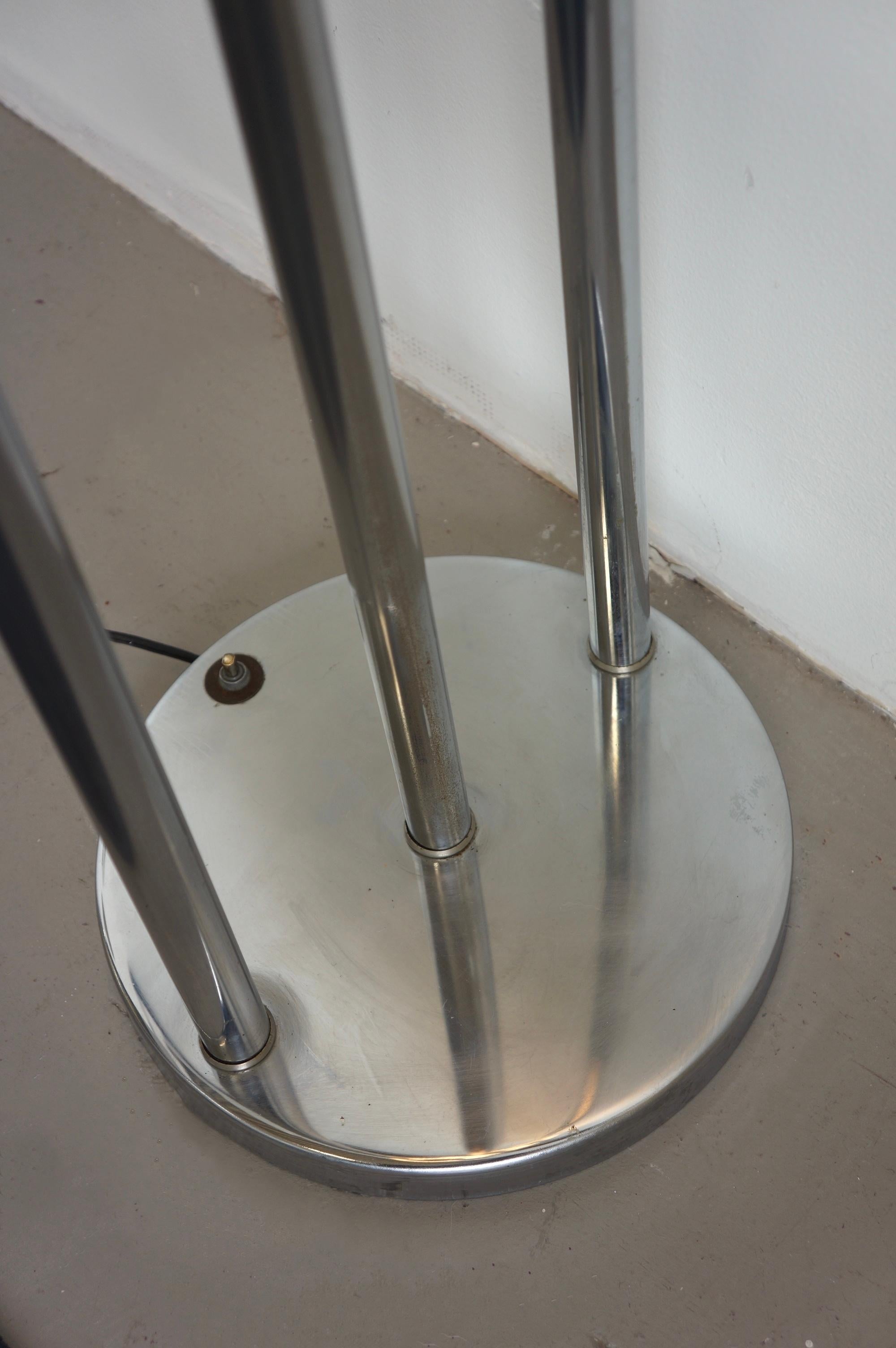 Other Chrome Floor Lamp With Three Orb Globes And Halos