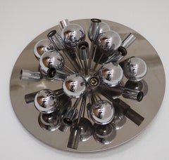 Chrome Flush Mount or Wall Light by Cosack, Germany, circa 1970s