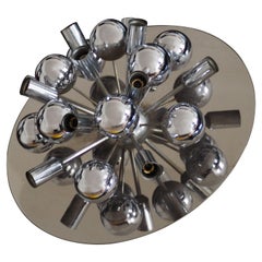 Chrome Flush Mount oder Wandleuchte von Cosack:: Deutschland:: um 1970er Jahre