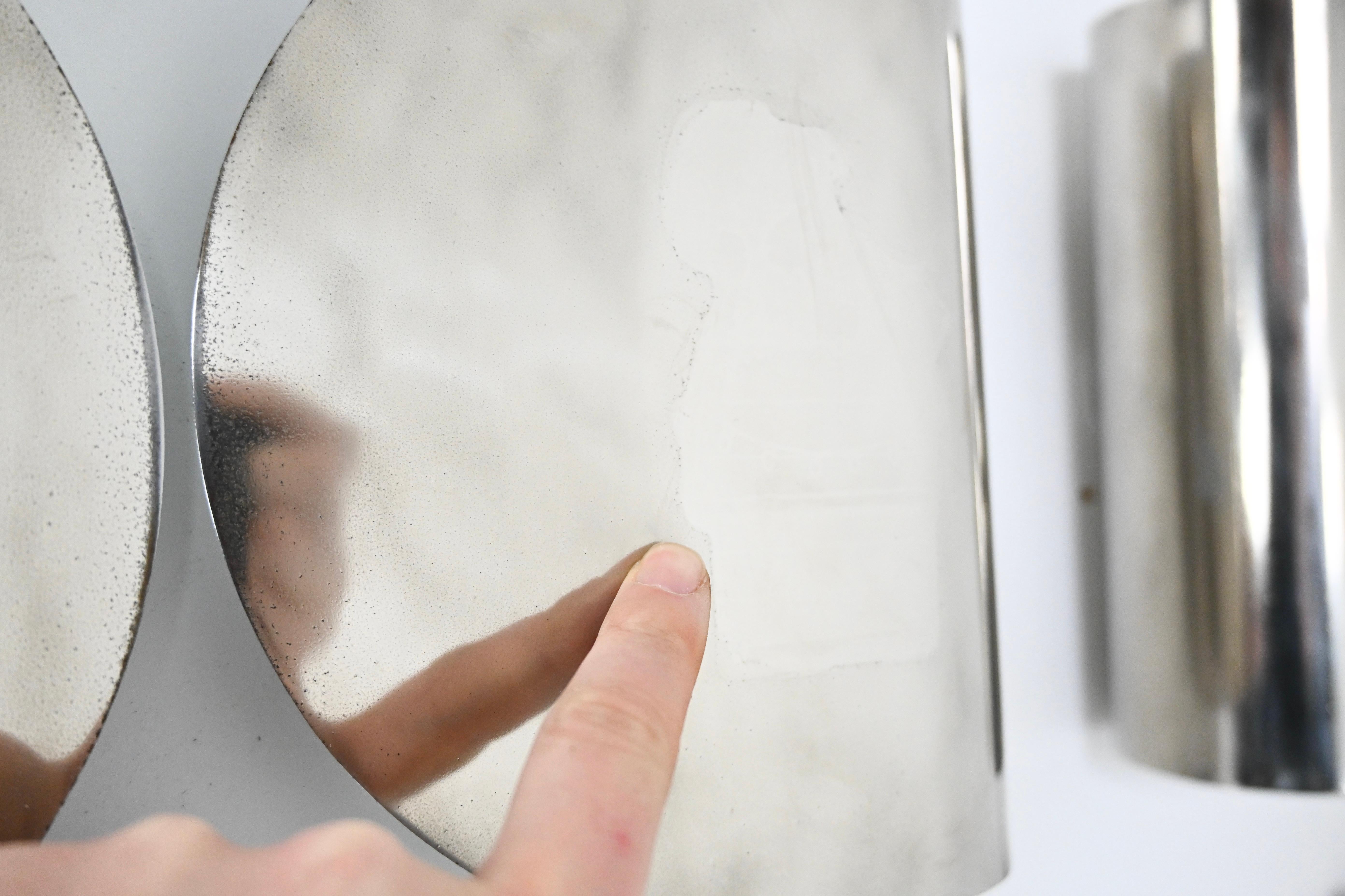 Chrome Foglio Sconces by Tobia & Afra Scarpa for Flos, 1960s, set of 2 For Sale 4