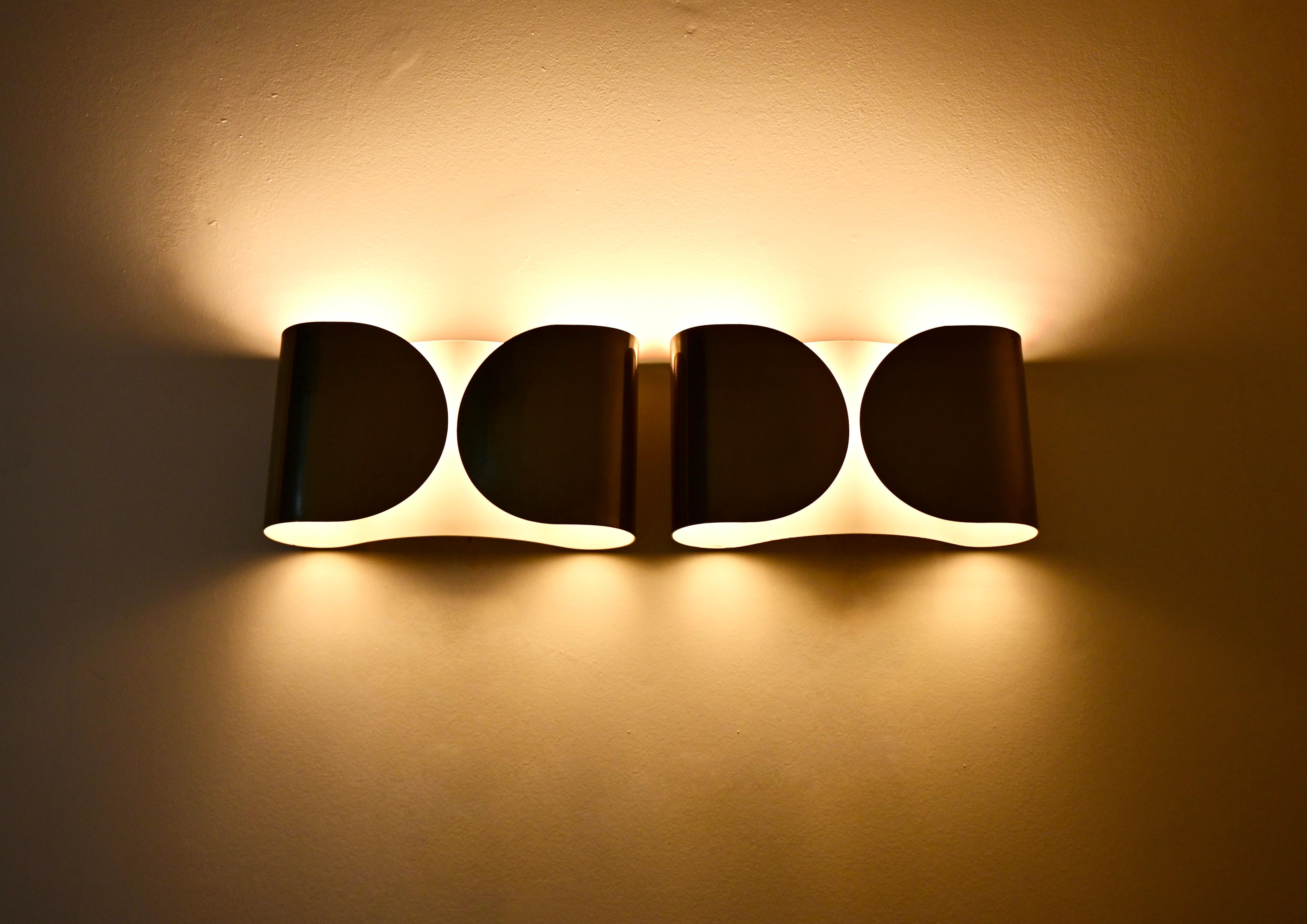 Mid-Century Modern Chrome Foglio Sconces by Tobia & Afra Scarpa for Flos, 1960s, set of 2