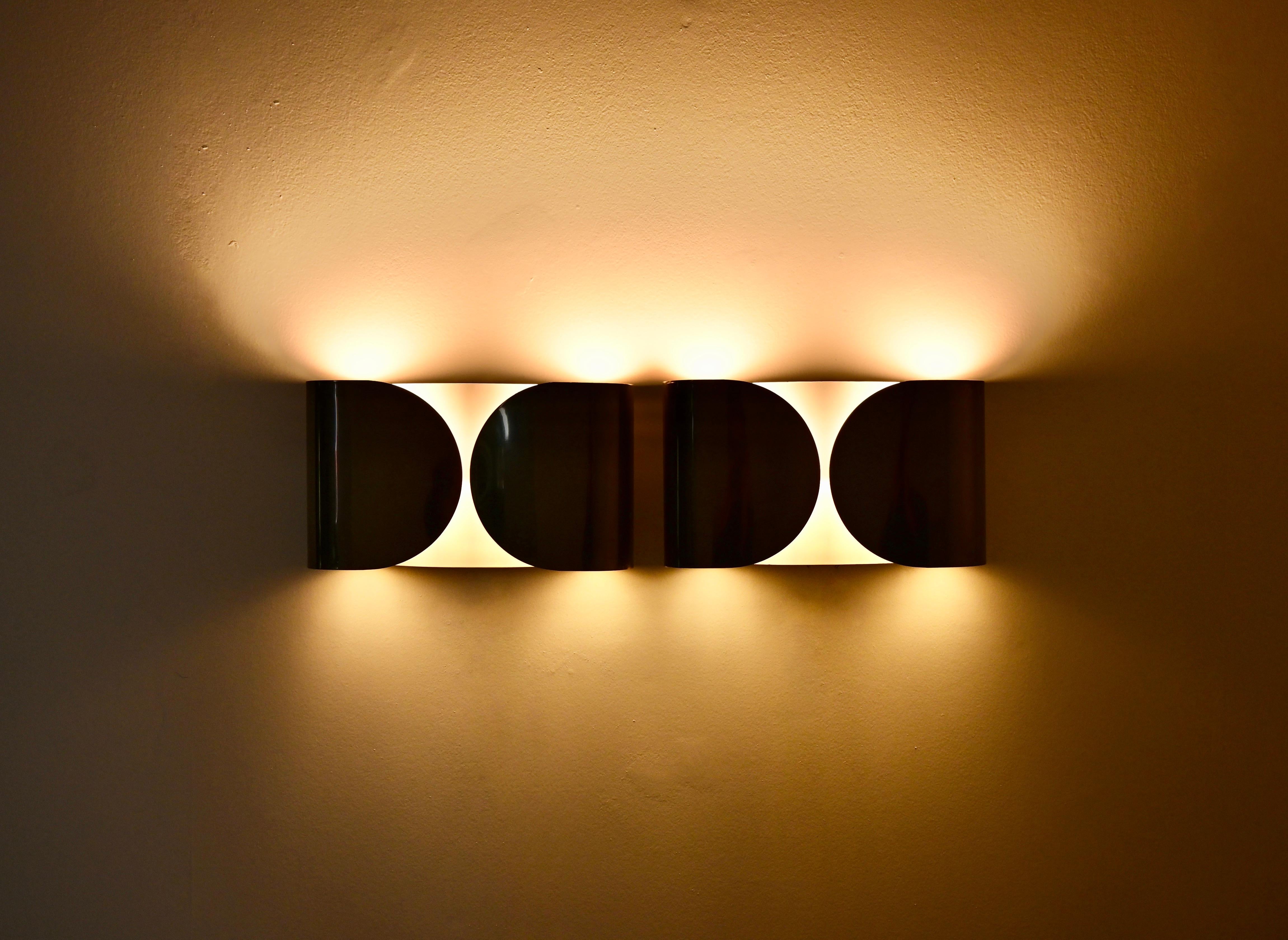 Metal Chrome Foglio Sconces by Tobia & Afra Scarpa for Flos, 1960s, set of 2