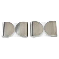 Chrome Foglio Sconces by Tobia & Afra Scarpa for Flos, 1960s, set of 2