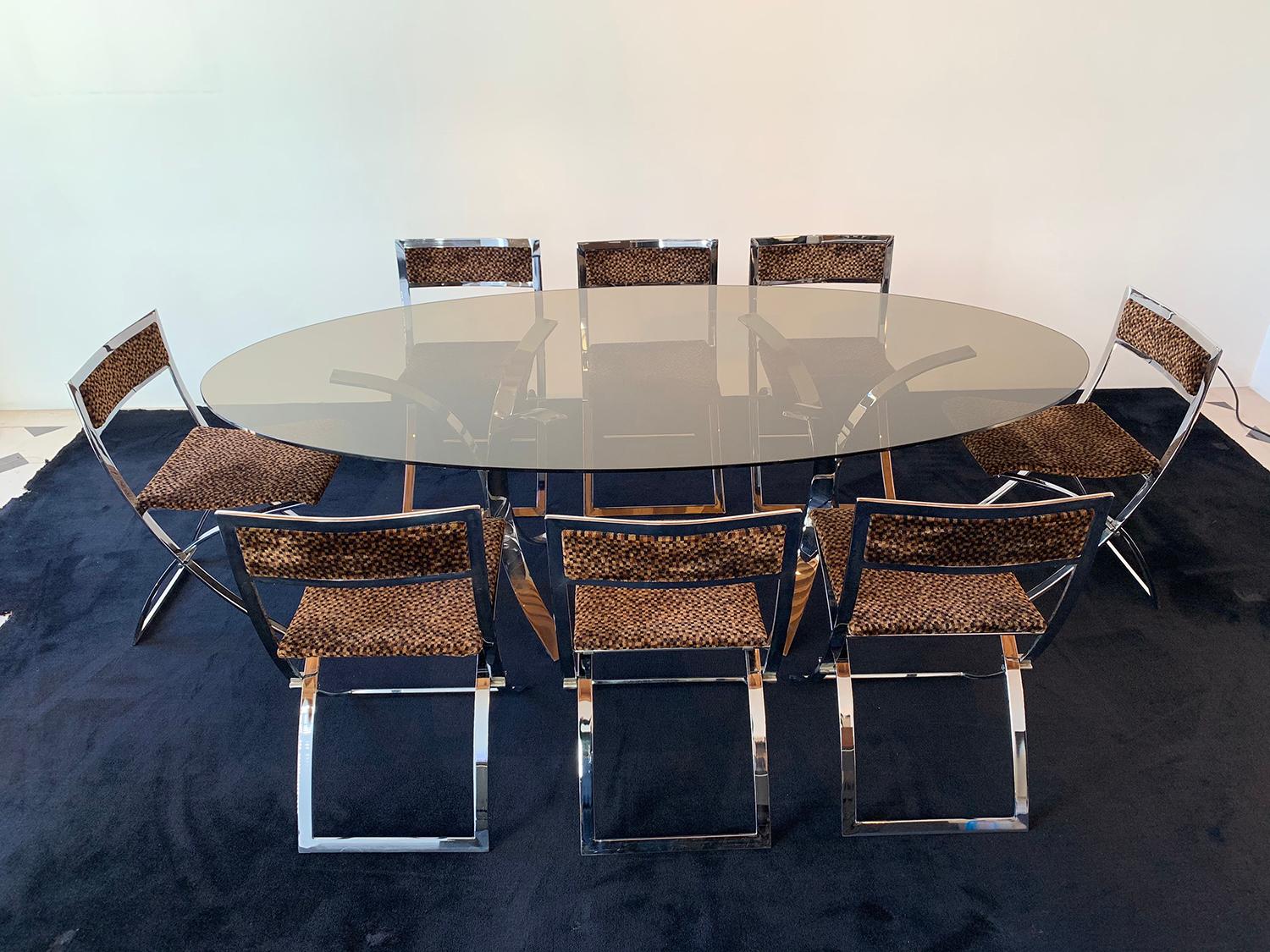 Chrome Folding Chairs by Marcello Cuneo, 1970, Italy For Sale 2