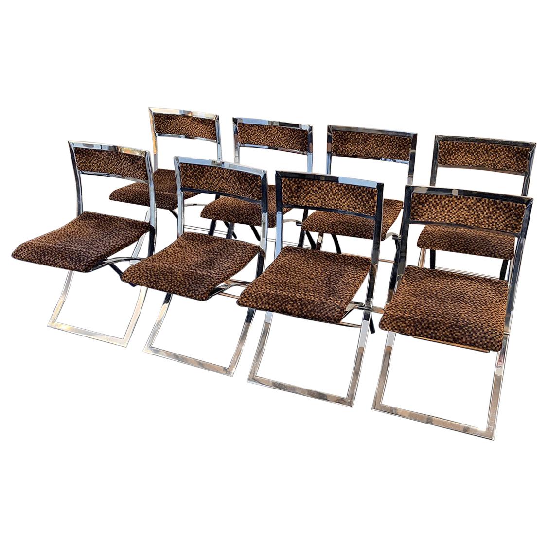 Chrome Folding Chairs by Marcello Cuneo, 1970, Italy For Sale