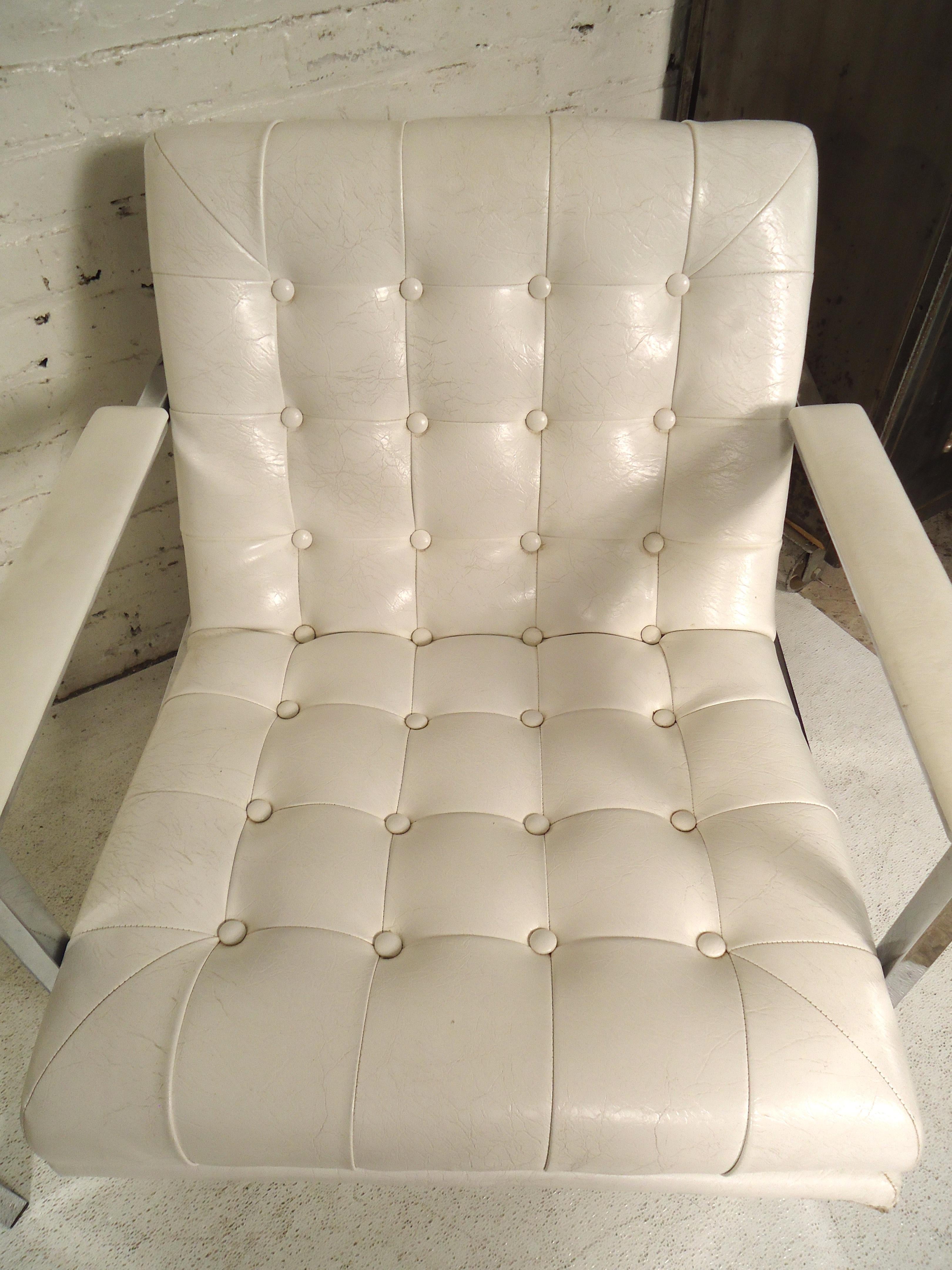 chrome mid century chairs