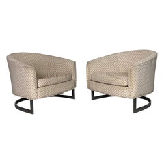 Chrome Framed Club Chairs by Finn Andersen for Selig