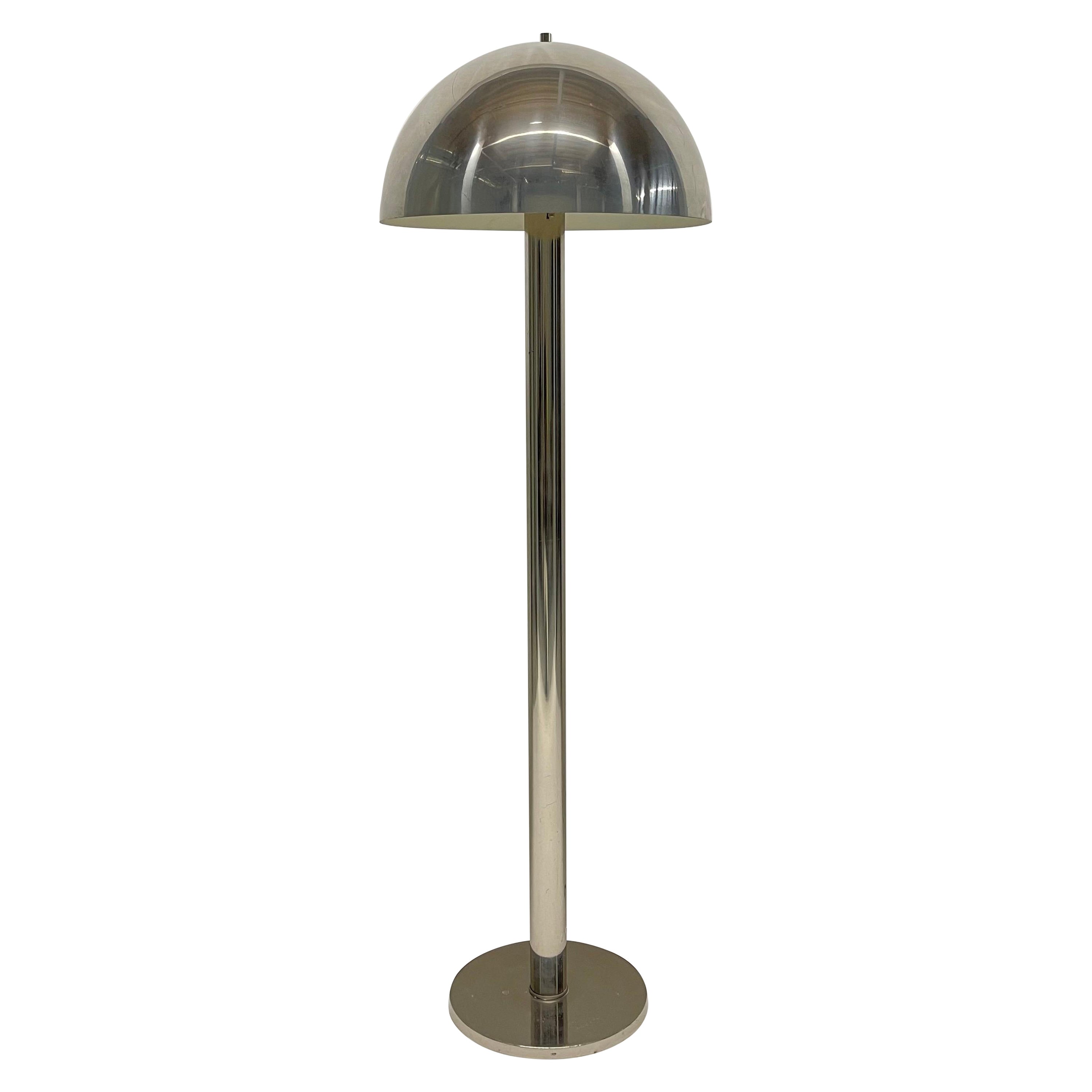 Chrome Fungo Mushroom Floor Lamp, 1970's
