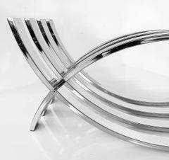 Chrome, Glass Cocktail Table by Design Institute of America, 1970s