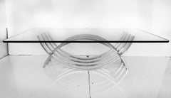 Chrome, Glass Cocktail Table by Design Institute of America, 1970s