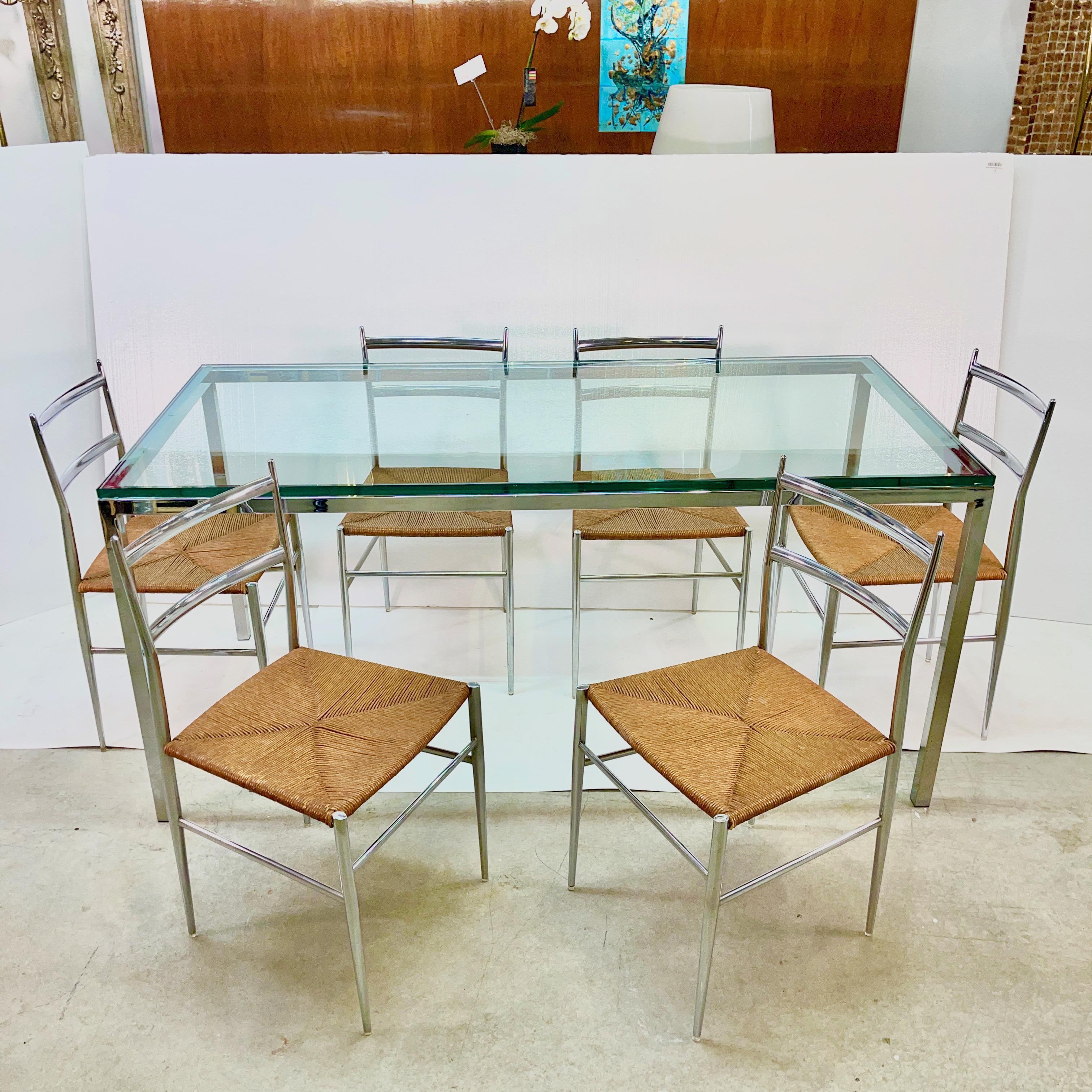 glass dining table set for 6