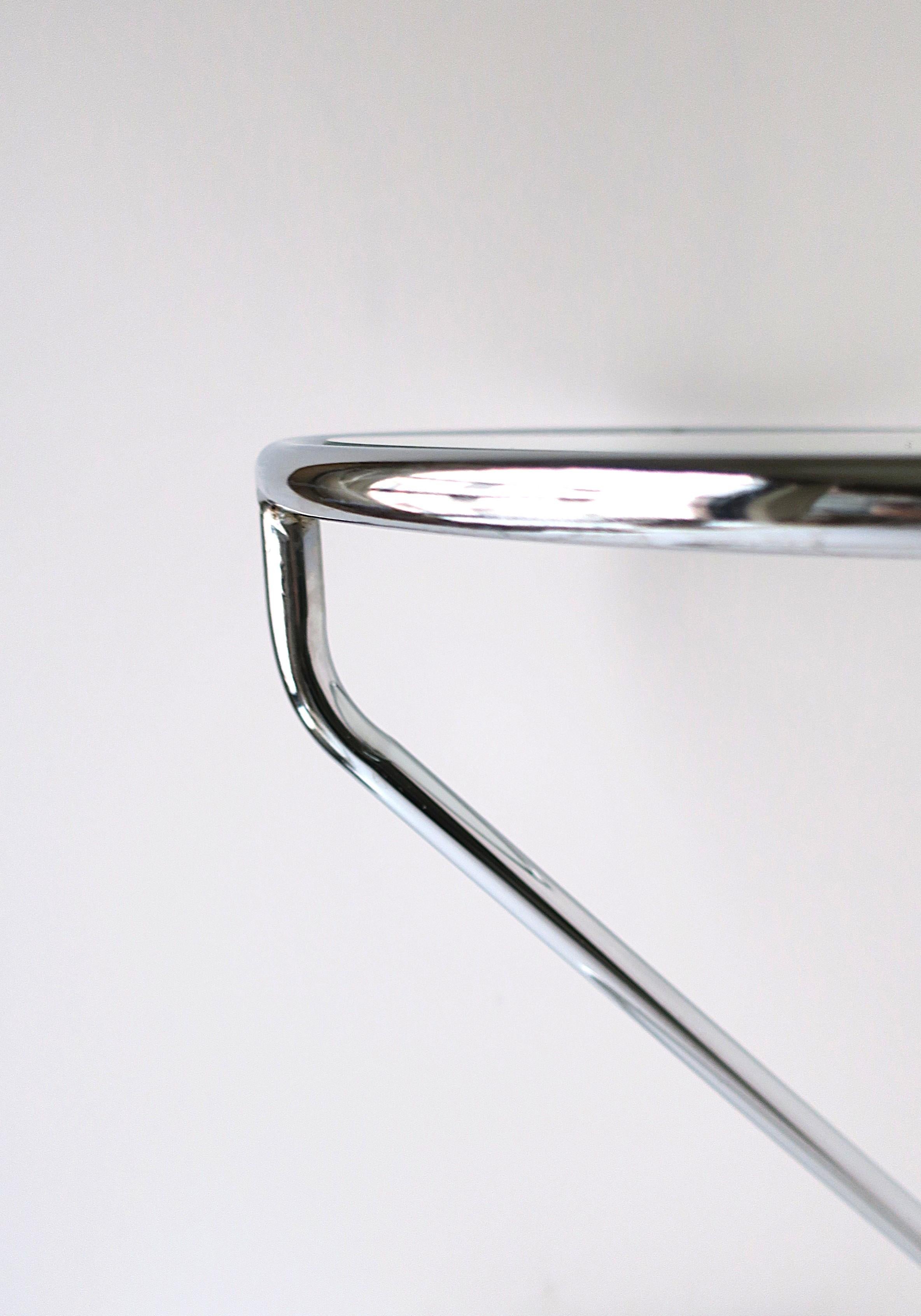 Table tournante pour boissons en verre chromé en vente 4