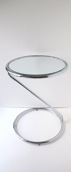 Chrome Glass Drinks Twist Table