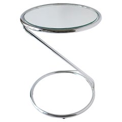 Chrome Glass Drinks Twist Table