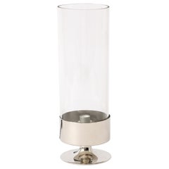 Chrome & Glass "Photophore" Table Lamp by Philippe Barbier - France 1970's