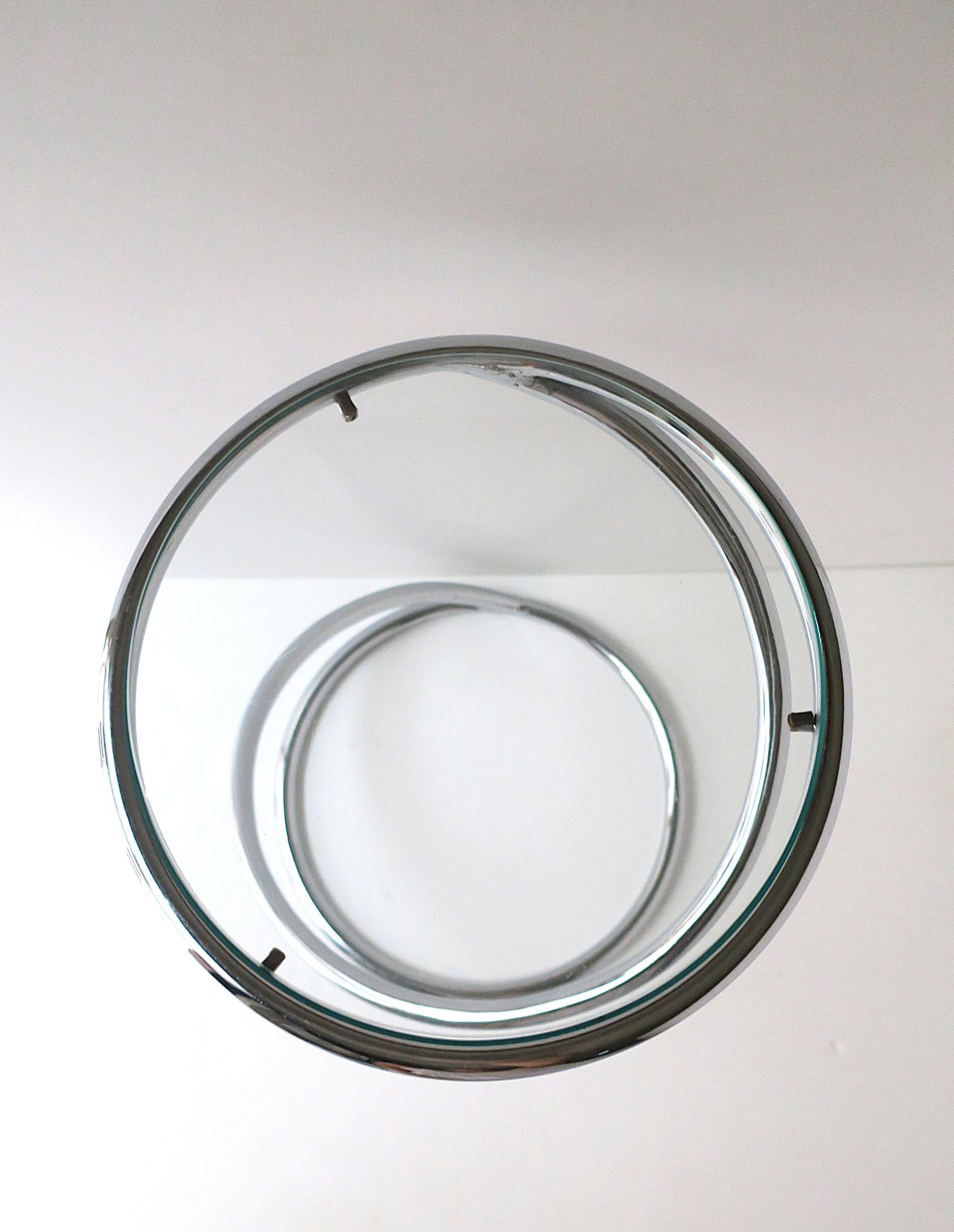 Chrome Glass Side Drinks Table Pace Collection For Sale 4