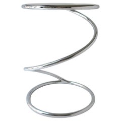 Chrome Glass Side Drinks Table Pace Collection