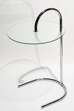 Chrome & Glass Side Drinks Table Tord Björklund for IKEA 1980s