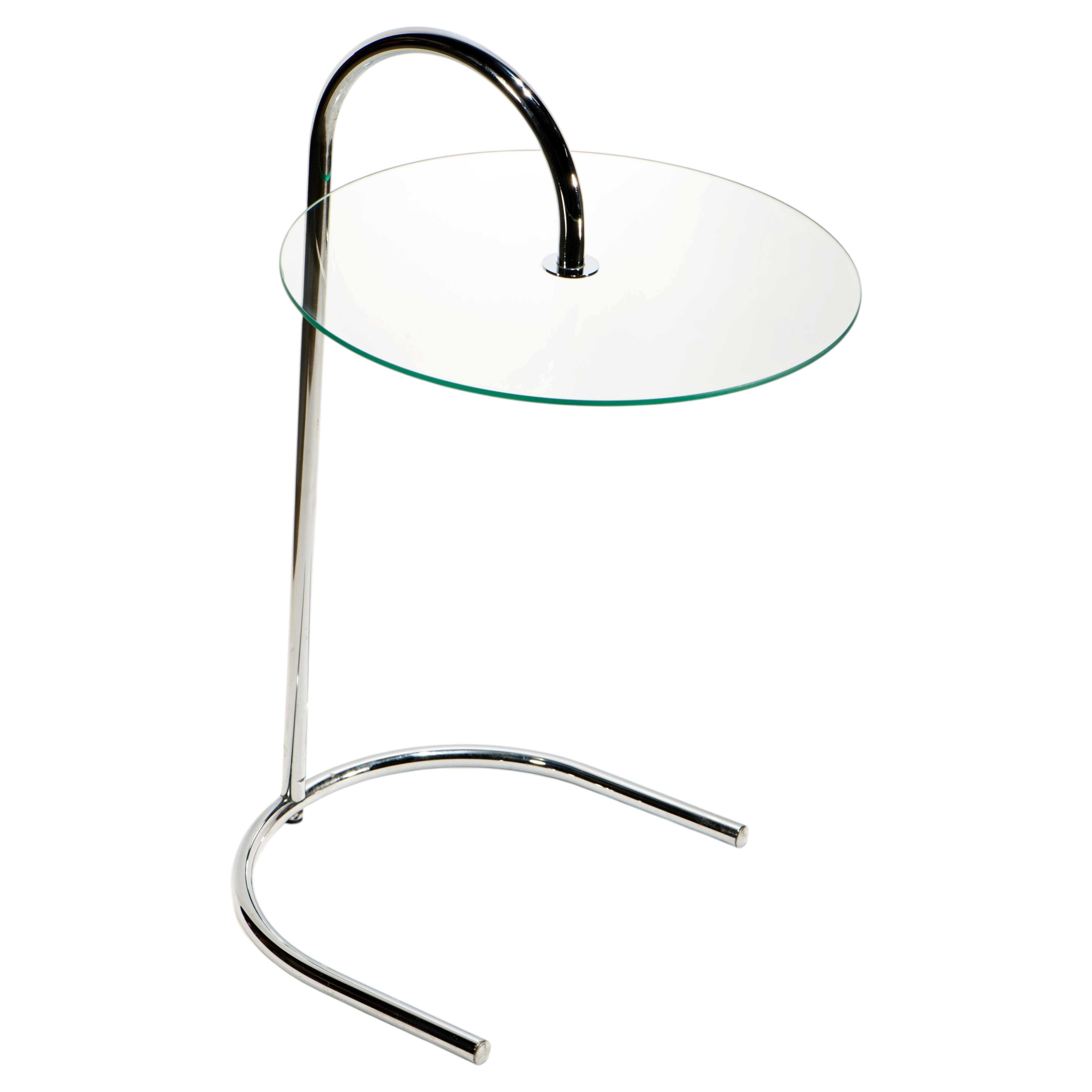 Table à boissons chromée et en verre Tord Björklund pour IKEA années 1980 en vente