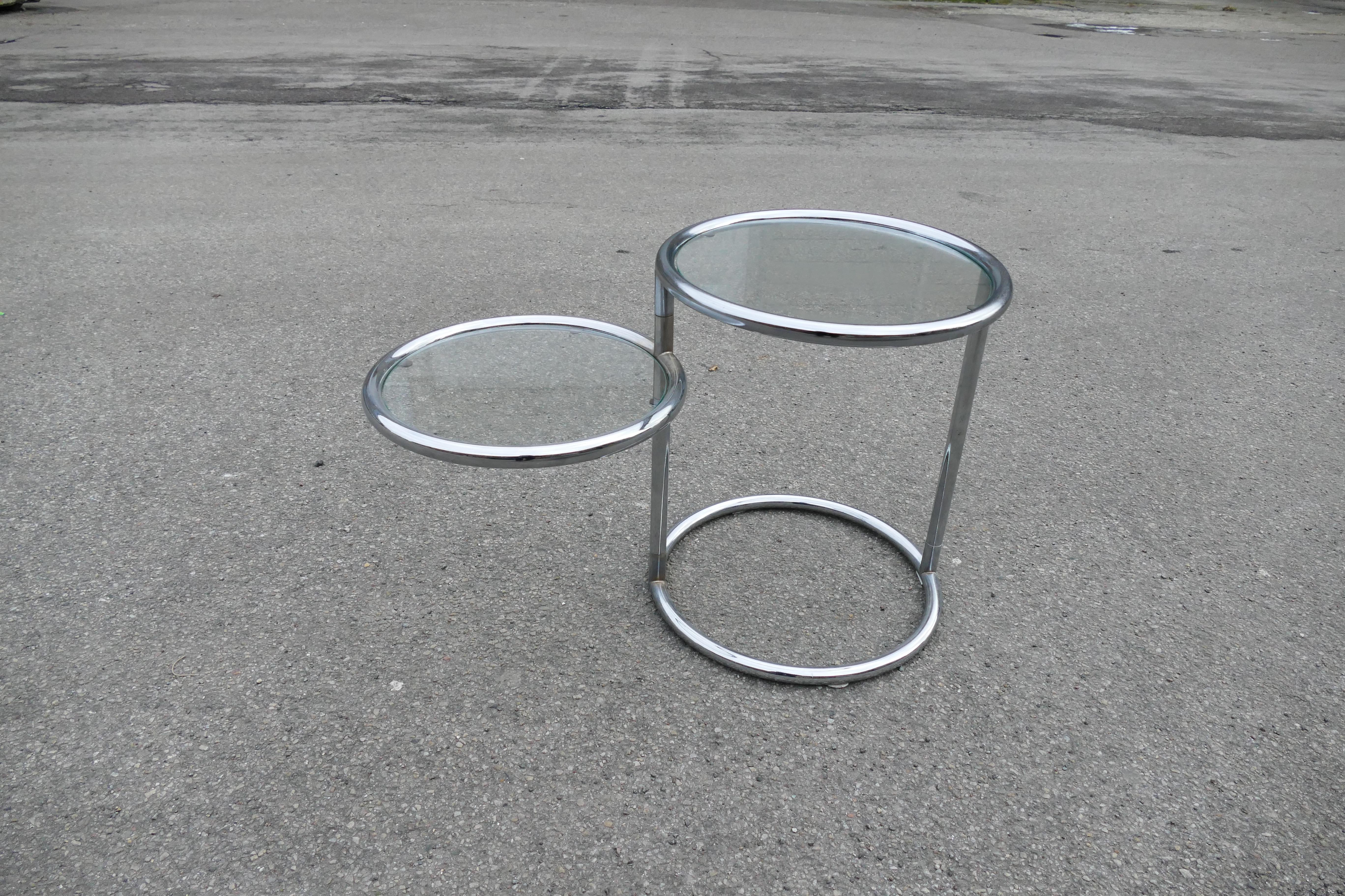 Vintage Art Deco double table from 1970s, Italy.