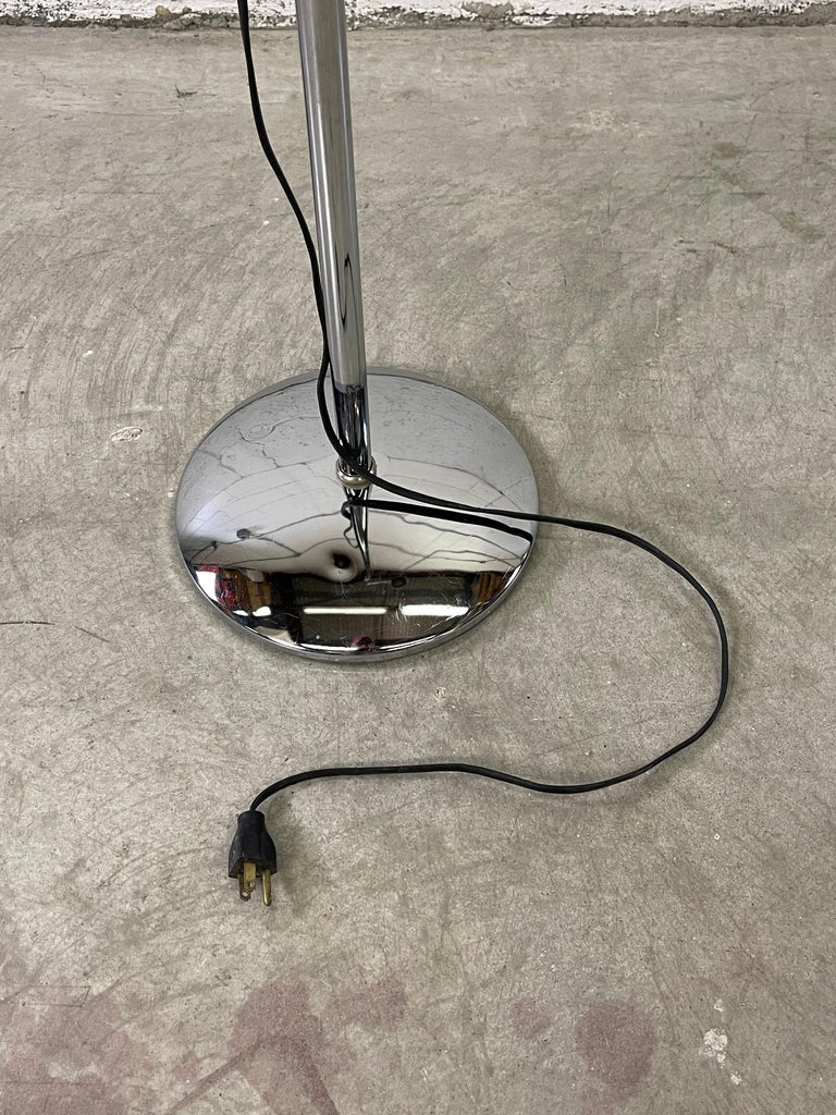Chrome Gooseneck Floor Lamp For Sale at 1stDibs