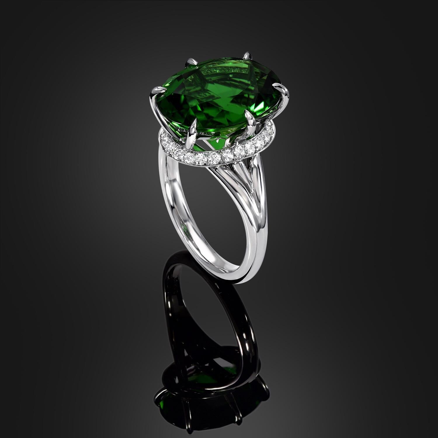 tourmaline green ring