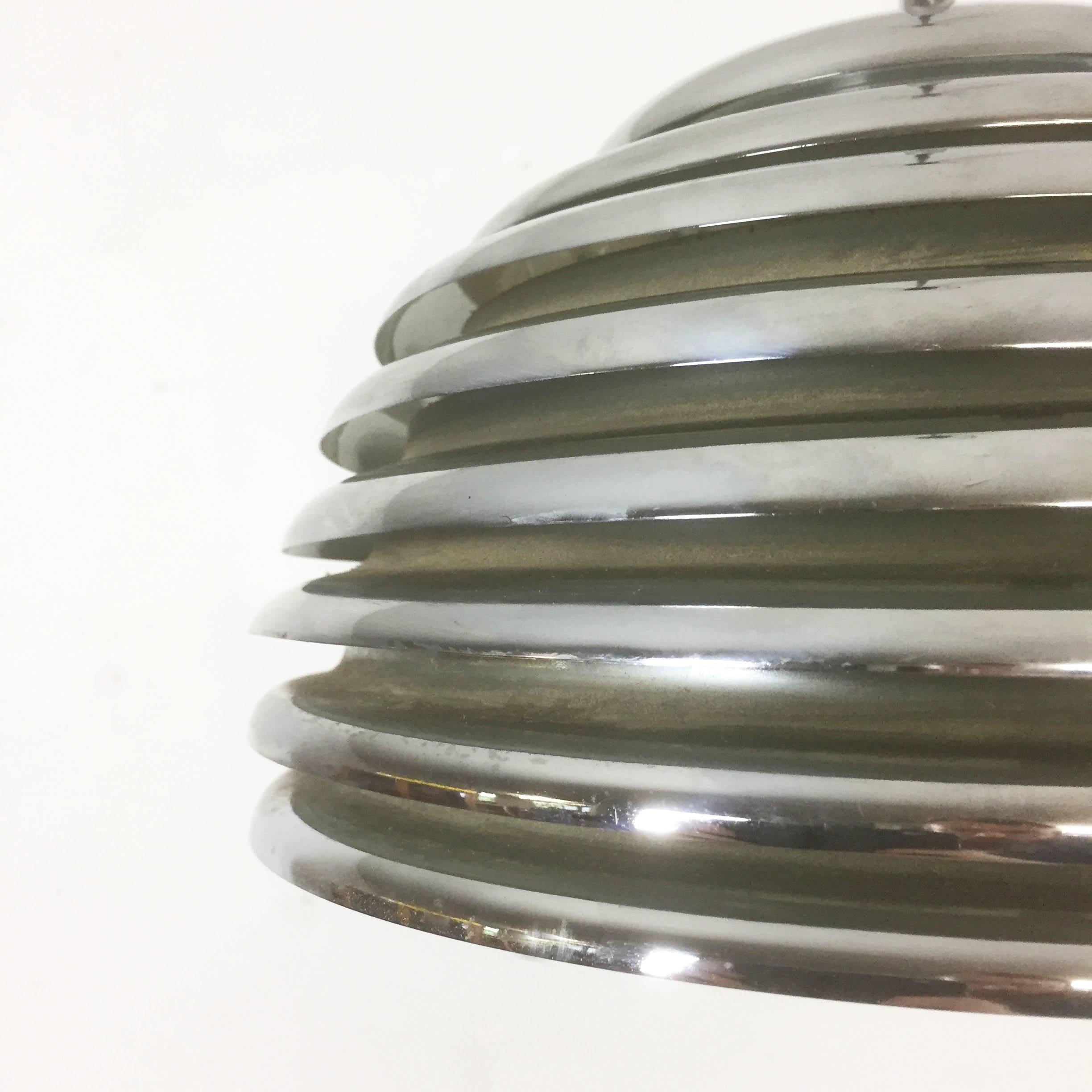 Chrome Hanging Pendant Lamp Light by Kazuo Motozawa for Staff Germany, 1960s For Sale 4