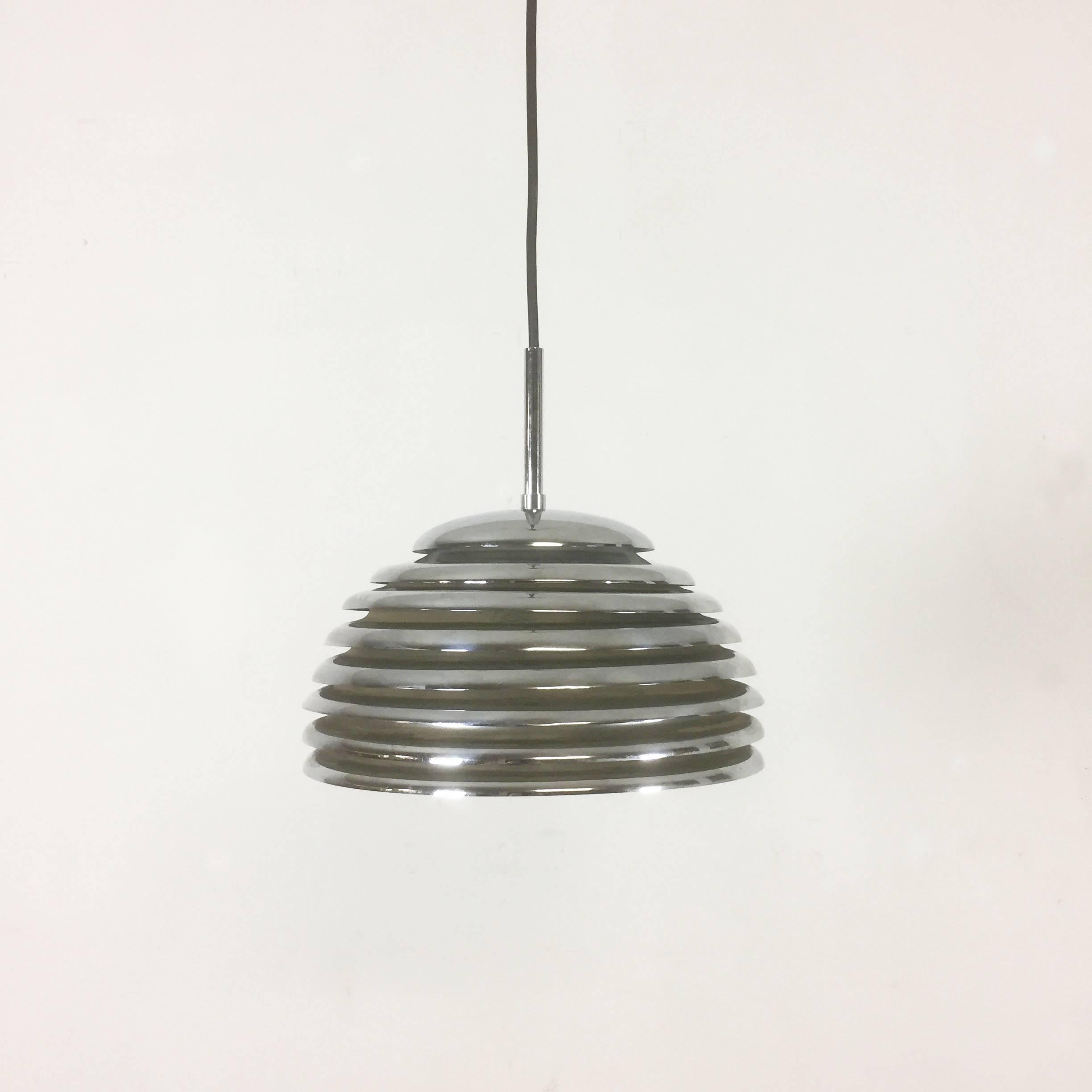 Article:

Hanging light


Producer:

Staff Lights, 1960s



Origin:

Germany



Age:

1960s




  

Original 1960s chrome hanging light made by Staff in Germany, designed by Kazuo Motozawa.
The light has a round 30cm