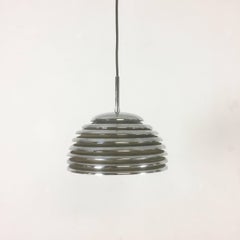 Chrome Hanging Pendant Lamp Light by Kazuo Motozawa for Staff Germany, 1960s