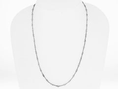 Chrome Hearts 18 Karat White Gold Twist Chain Necklace 41.5cm