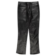 Vintage Chrome Hearts 1990s Fleur Knee Leather Biking Pants