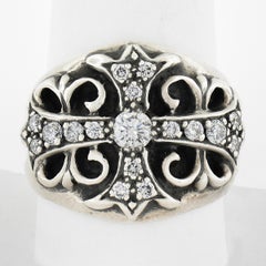 Chrome Hearts 1992 Keeper Classic Men's Sterling Silver .58ctw Diamond Band Ring