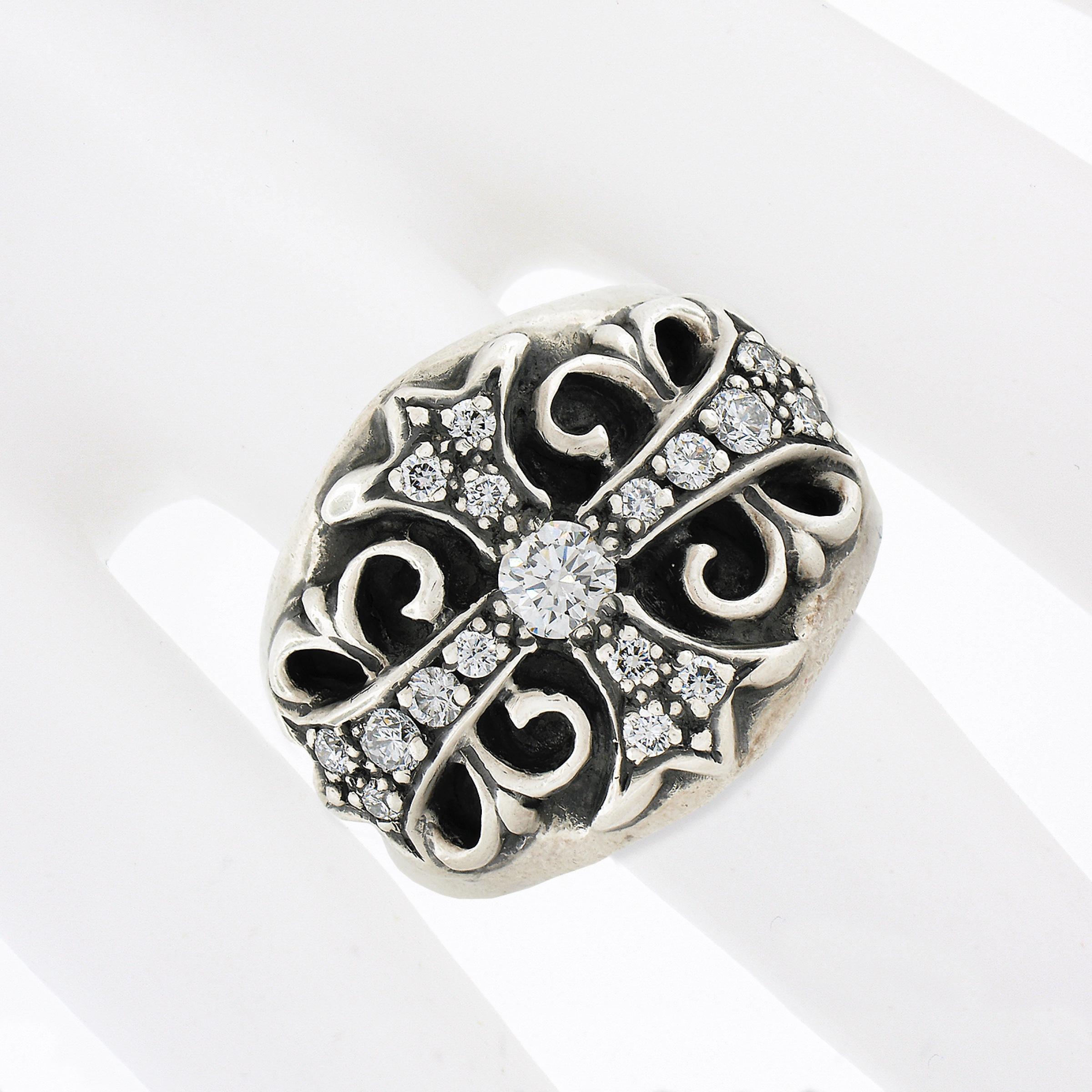 Chrome Hearts 1992 Keeper Bague classique pour homme en argent sterling avec diamant de 0,58ctw Bon état à Montclair, NJ