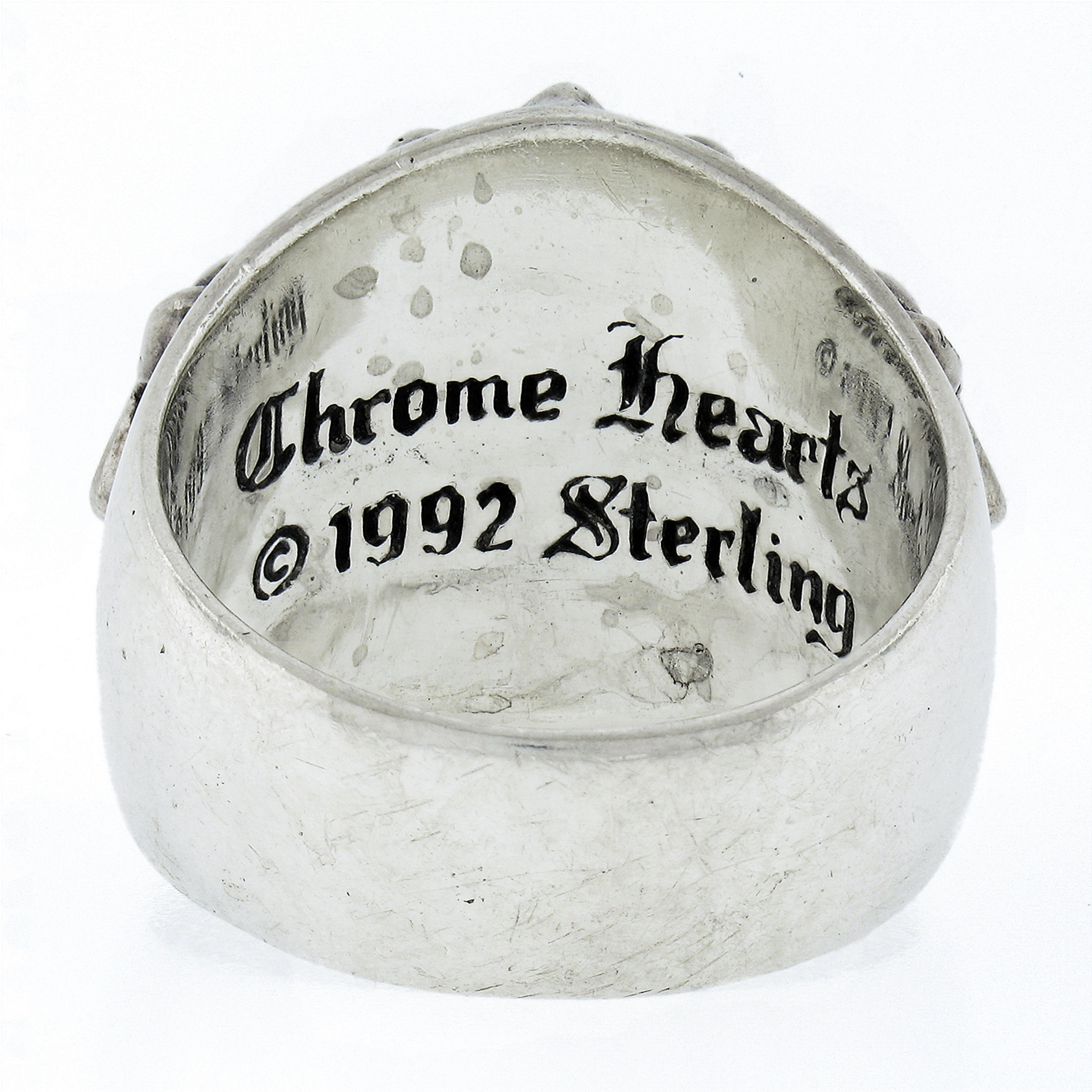 Chrome Hearts 1992 Keeper Bague classique pour homme en argent sterling avec diamant de 0,58ctw 2