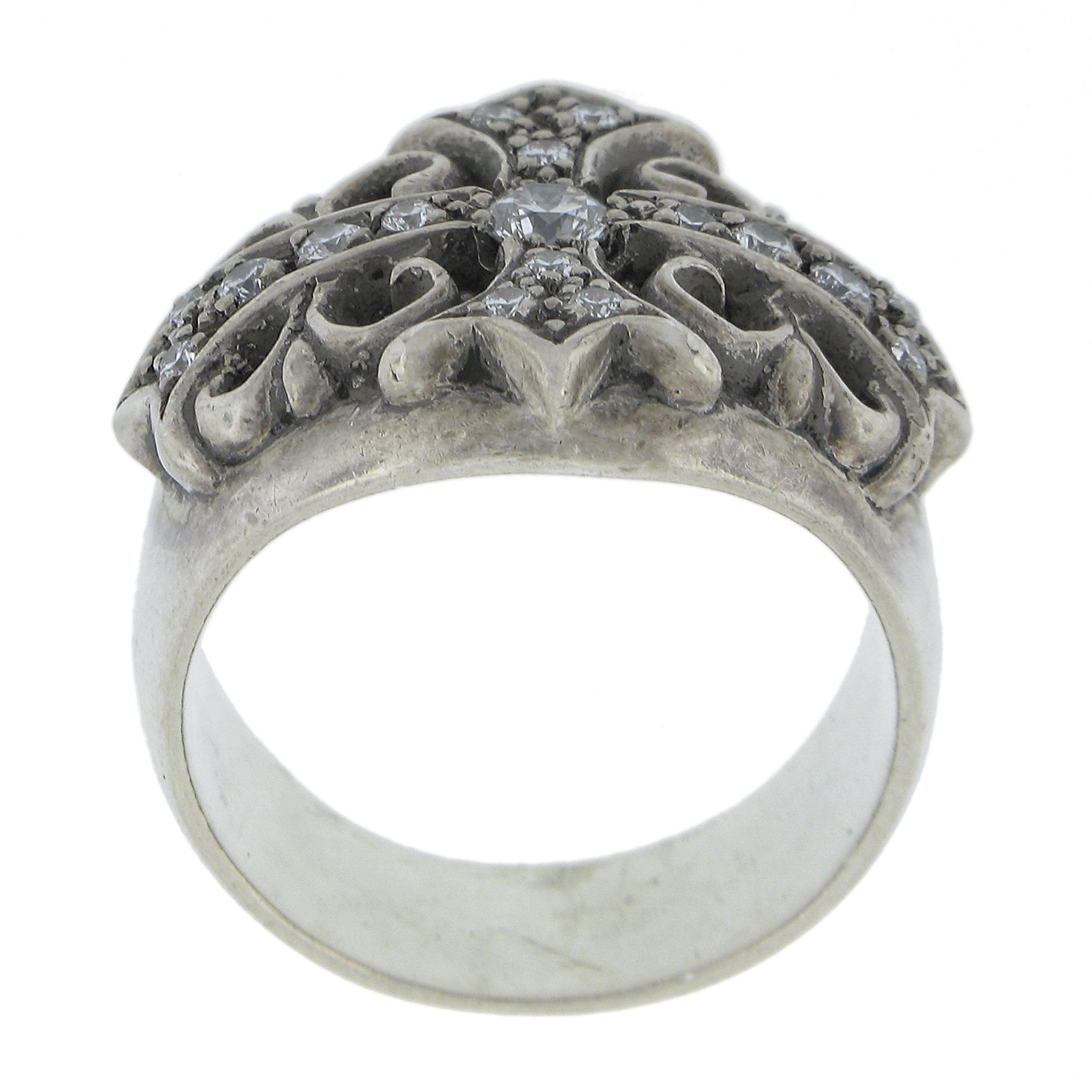 Chrome Hearts 1992 Keeper Bague classique pour homme en argent sterling avec diamant de 0,58ctw 3