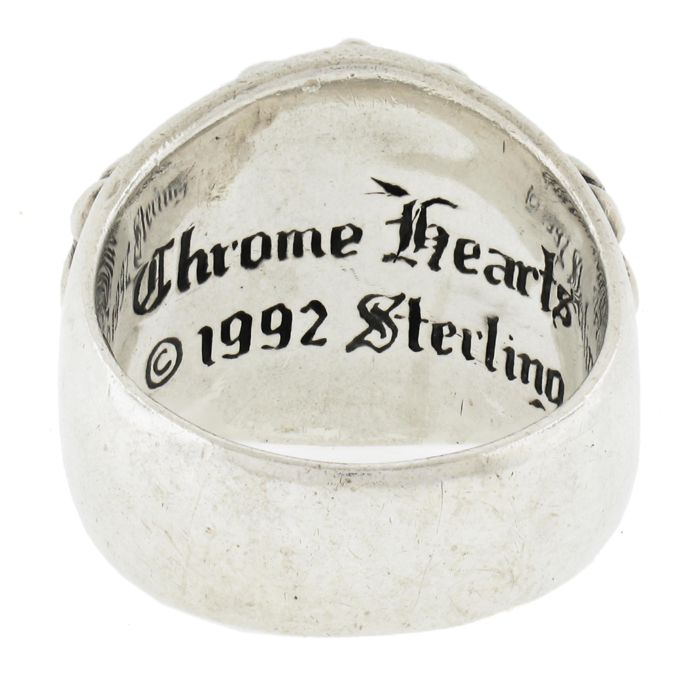 Chrome Hearts 1992 Keeper Bague classique pour homme en argent sterling avec diamant de 0,58ctw 3