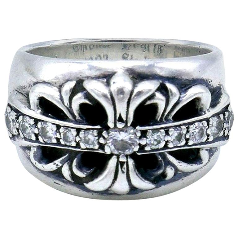 Chrome Hearts 1992 Sterling Silver Diamond Ring
