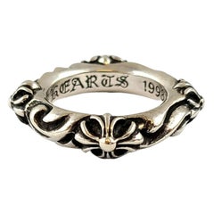 Chrome Hearts 1998 Sterling Silver Square Maltese Cross Band Ring
