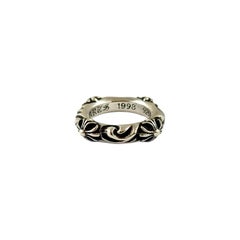 Chrome Hearts 1998 Sterling Silver Square Maltese Cross Band Ring