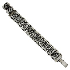 Chrome Hearts 2000 Bracelet en argent sterling massif pour hommes avec maillons celtiques de 7".