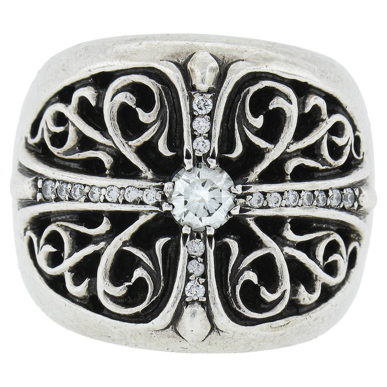 Bague Chrome Hearts - Modèle Neuf Sans Emballage, Bijou Argenté Signature