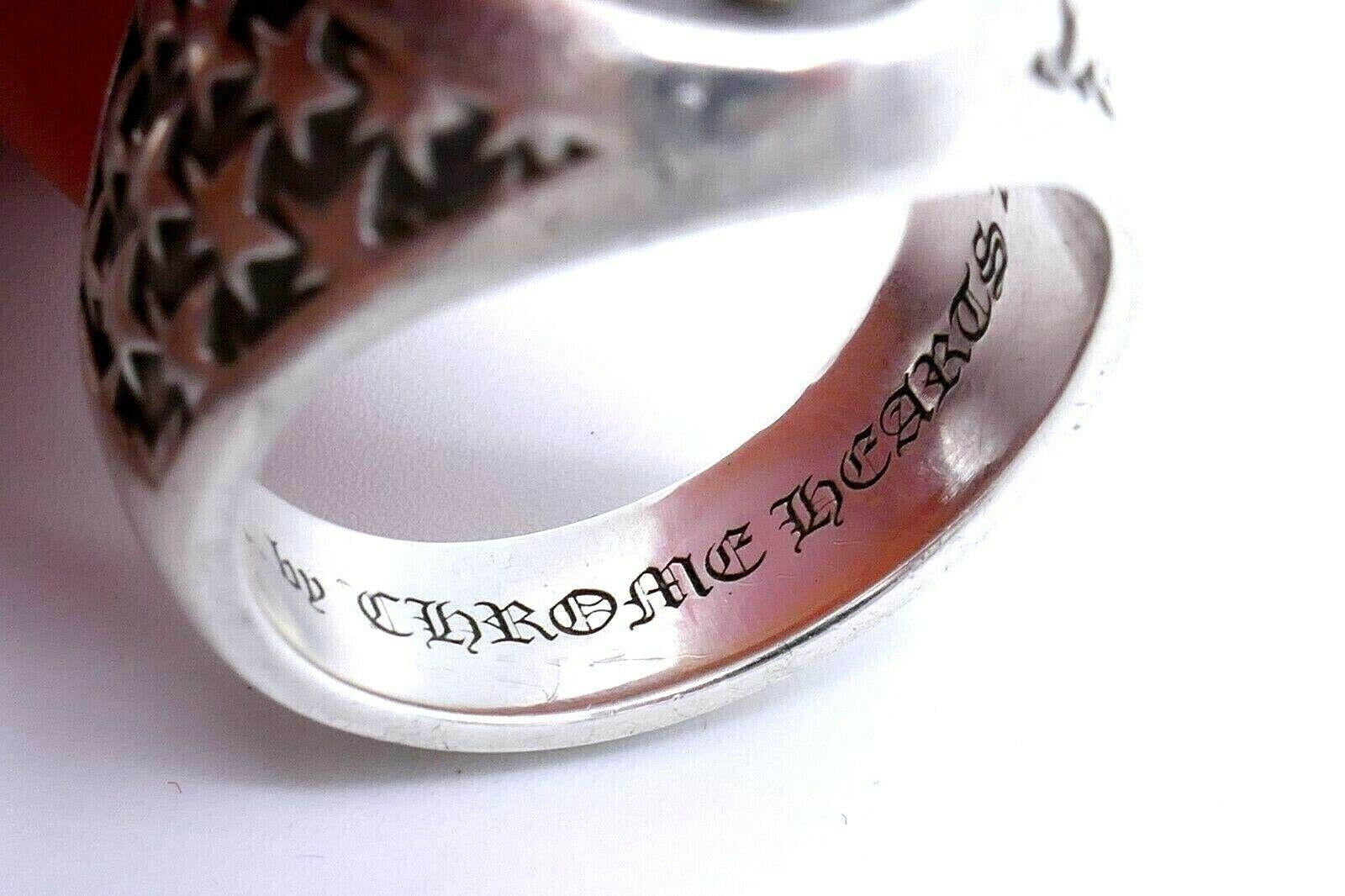 Chrome Hearts 2017 Sterling Silber Herz Sterne Ring 3