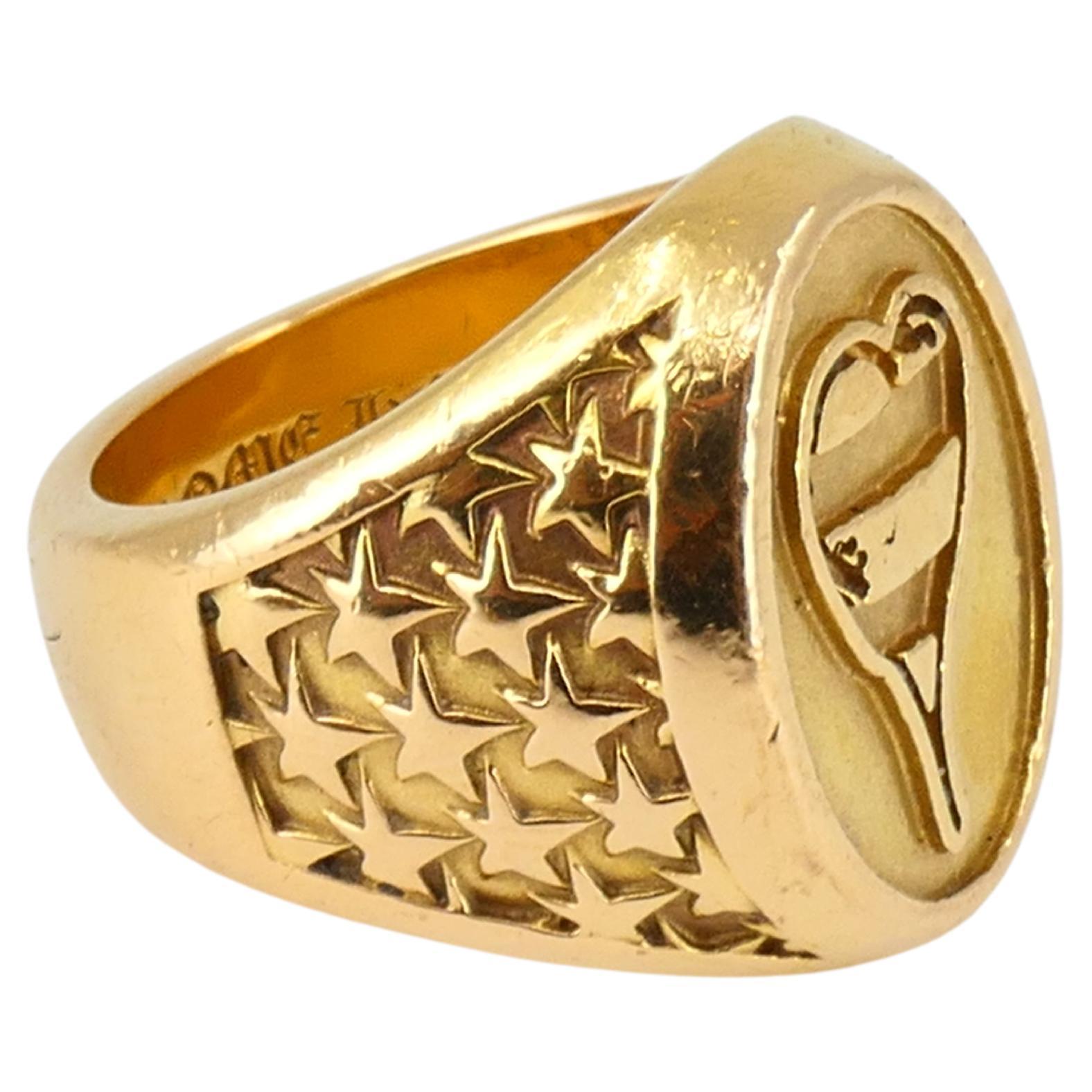 Chrome Hearts 22k Gold Matty Boy Heart Ring 2017 5