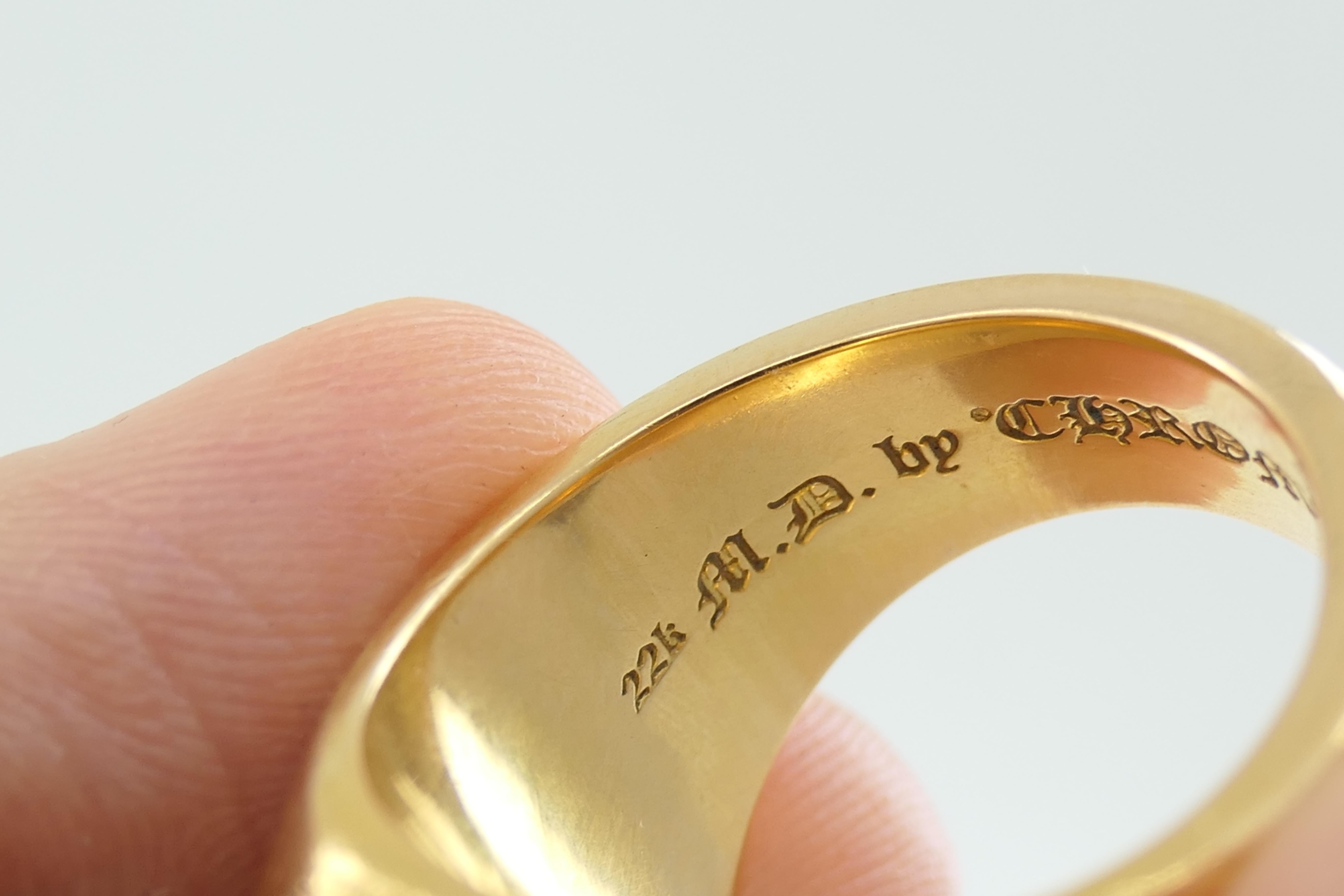 chrome hearts gold ring