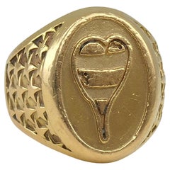 Chrome Hearts 22k Gold Matty Boy Heart Ring 2017