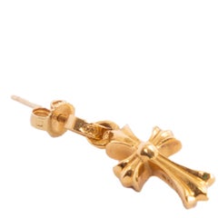 CHROME HEARTS 22K yellow gold BABY FAT CROSS Dangle Earring